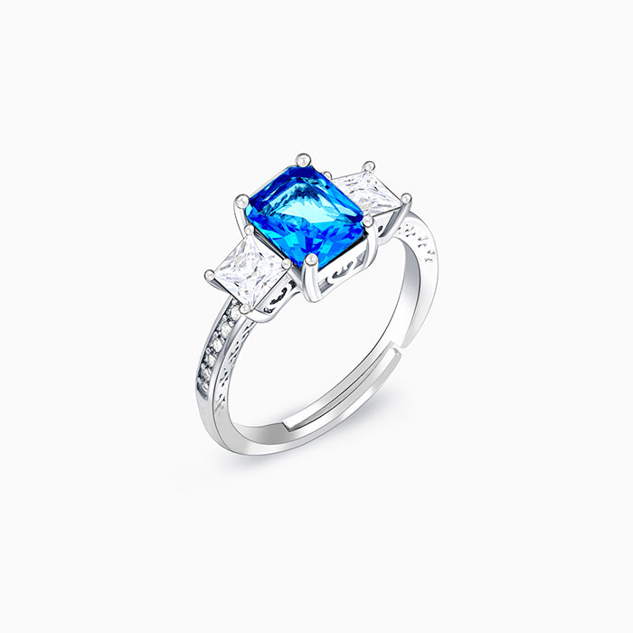Yellow Chimes Manmade Aqua Opal Blue Gold Ring for Women & Girls –  YellowChimes